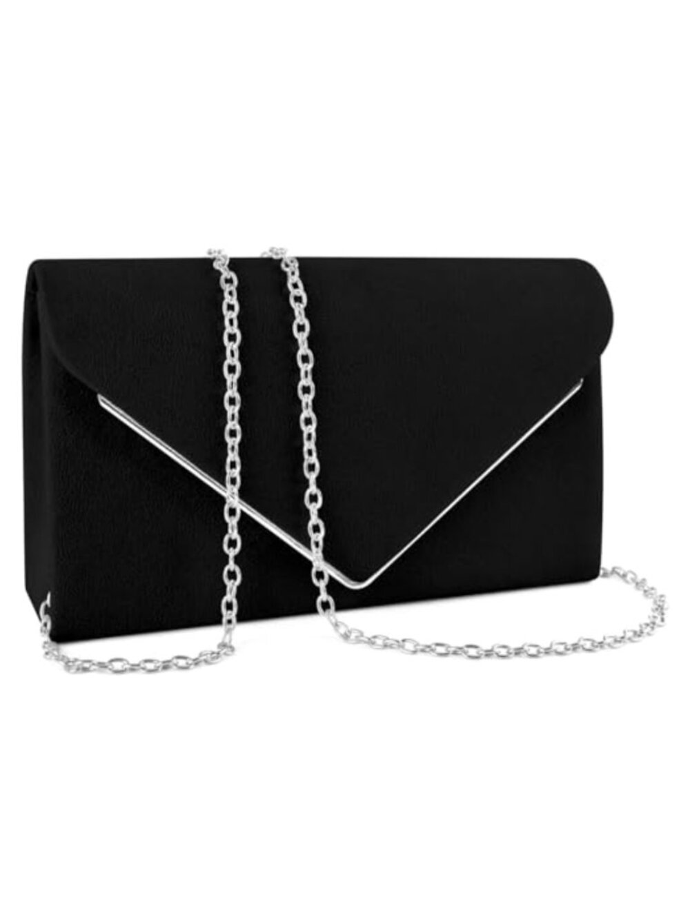 Faux Suede Envelope Clutch Crossbody Shoulder Bag Formal Wedding Party